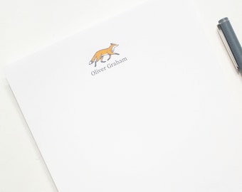 Personalized Notepad - 50 Sheets | Custom Notepad | Personalized Note Pad | Personalized Writing Pad | Fox Note Pad