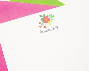 Personalized Stationery  | Stationery Set | Custom Stationery | Personalized Stationary Set | Custom Stationary | Floral Stationery