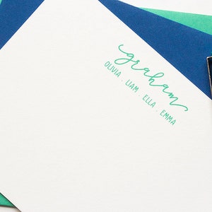 Personalisiertes Briefpapier | Briefpapier Set | Personalisiertes Briefpapier-Set | Briefpapier | Familie Grußkarten | Personalisierte Familienkarten