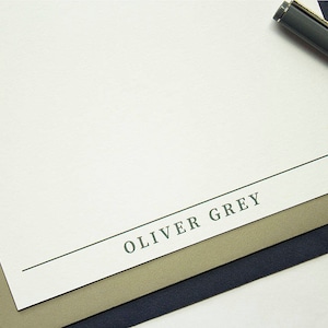 Personalisiertes Briefpapier | Briefpapier Set | Geschäftspapiere | Grußkarten | Herren Schreibwaren | Personalisiertes Briefset