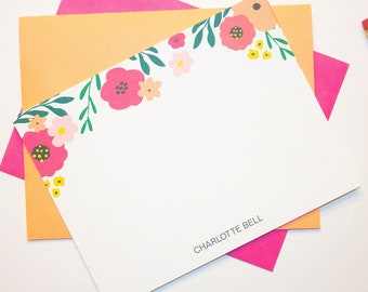 Personalized Stationery  | Stationery Set | Custom Stationery | Personalized Stationary Set | Custom Stationary | Floral Stationery