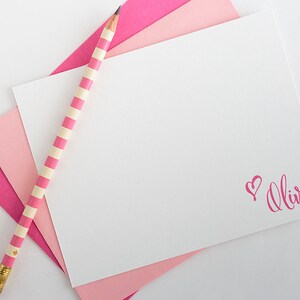 Personalisiertes Briefpapier | Briefpapier Set | Herz-Briefpapier | Personalisiertes Briefpapier-Set | Benutzerdefinierte Grußkarten | Kinderschreibwaren-Set