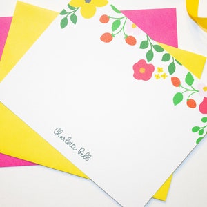 Personalized Stationery  | Stationery Set | Custom Stationery | Personalized Stationary Set | Custom Stationary | Floral Stationery