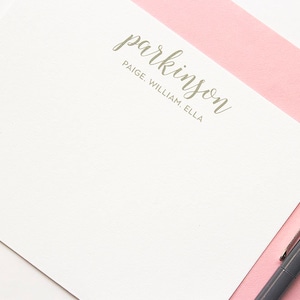 Personalisiertes Briefpapier | Briefpapier Set | Personalisiertes Briefpapier-Set | Briefpapier | Familie Grußkarten | Personalisierte Familienkarten