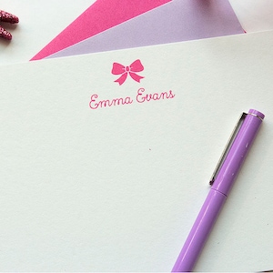 Personalisiertes Briefpapier-Set | Mädchens Briefpapier-Set | Kinderschreibwaren | Bogen Briefpapier | Benutzerdefinierte Grußkarten | Personalisiertes Briefpapier