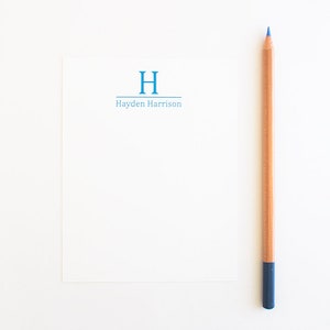 Gepersonaliseerde briefpapier | Gepersonaliseerd briefpapier | Briefpapier met monogram | Herenkantoorbehoeften | Briefpapierset | Op maat gemaakt briefpapier