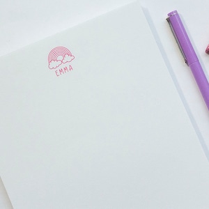 Personalized Notepad - 50 Sheets | Rainbow Notepad | Kid&#39;s Notepad | Personalized Child&#39;s Note Pad | Children&#39;s Rainbow Notepad