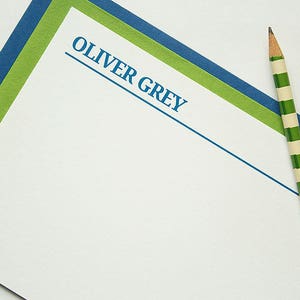 Personalisiertes Briefpapier | Briefpapier Set | Herren personalisiertes Briefpapier | Grußkarten | Geschäftspapier-Set | Herren Grußkarten