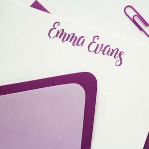 Cancelleria personalizzata / Cancelleria da donna / Biglietti di auguri per ragazze / Biglietti di auguri piegati con calligrafia moderna / Cancelleria sociale