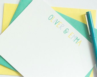 Personalized Stationery  | Sibling Stationery | Sibling Note Cards | Children's Stationery | Kid's Stationery | Childrens Sibling Note Cards