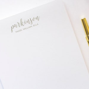 Bloco de notas personalizado - 50 folhas | Bloco de notas da família | Bloco de notas personalizado | Bloco de escrita personalizado | Papelaria personalizada da família