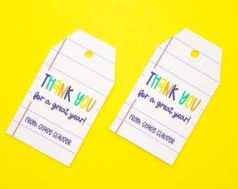 Teacher Gift Tags | Teacher Appreciation Gift Tags | Teacher Appreciation Gifts | End of Year Teacher Gift Tags | End of Year Teacher Gifts