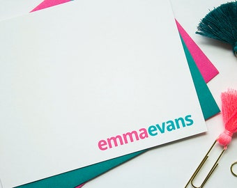 Personalized Stationery Set | Modern Stationery Set | Women's Stationery | Children's Stationary Set | Girl's Personalized Stationery Set