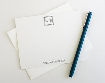 Personalized Stationery | Personalized Stationary | Monogram Stationery | Men's Stationery | Stationery Set | Custom Stationary