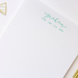 Bloc de notas personalizado - 50 hojas / Bloc de notas familiar / Bloc de notas personalizado / Bloc de notas personalizado / Papelería familiar personalizada