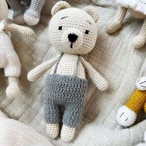 SHIPS FAST Crochet Teddy Bear Doll Amigurumi Teddy Bear Stuffed Bear Plushie Toy Baby Gift Soft Toy Whimsical Baby Shower Gift Handmade