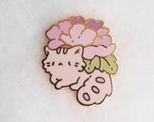Kitty Planter pin - pastel cat enamel pins