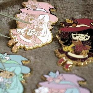 Herbology Witch Pins ~ 6 Colors