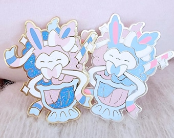 Cotton Candy Sundae Sylveon + Shiny! Eevee Pin