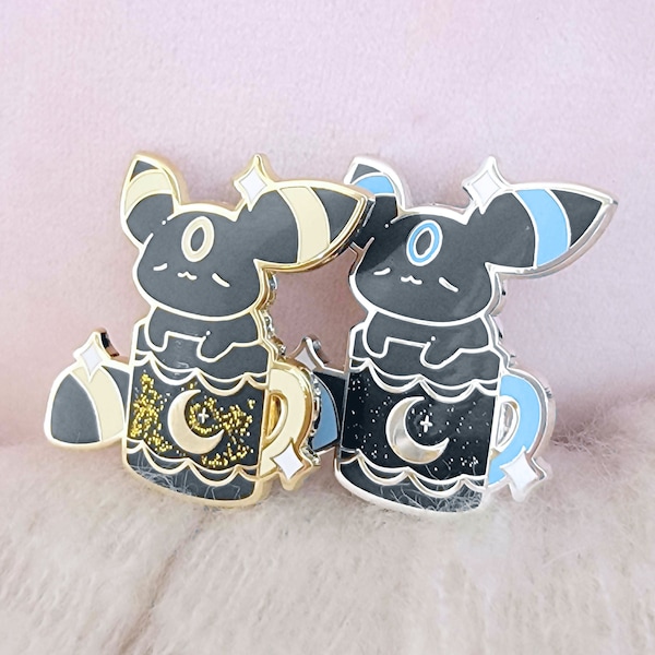 Black Coffee Umbreon + Shiny! Eevee Pin