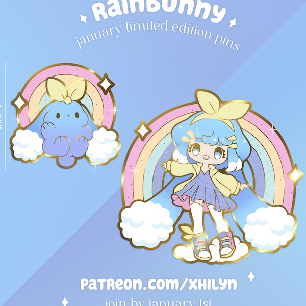 Rainbunny Pins - January 2024 | Pin Vault Limited Edition