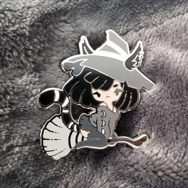 Black Cat Witch Pin