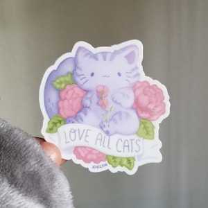 Love All Cats ~ Weatherproof Vinyl Sticker