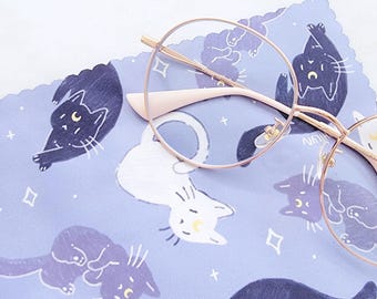 Moon Cats Microfiber Cloth