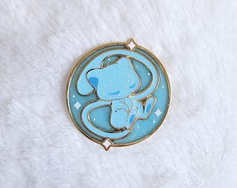 Bubble Kitty Pin - Glitter and clear enamel