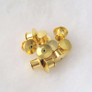 Pin Savers! / Locking Pin Backs - Pack of 2, 10, 50, 100 | Metal Clutches / Backings for Enamel Pins