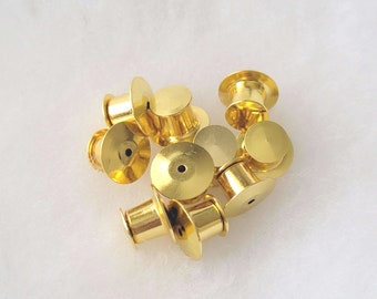 Pin Savers! / Locking Pin Backs - Pack of 2, 10, 50, 100 | Metal Clutches / Backings for Enamel Pins