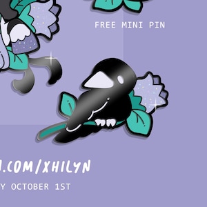 Nightshade Crow Pin