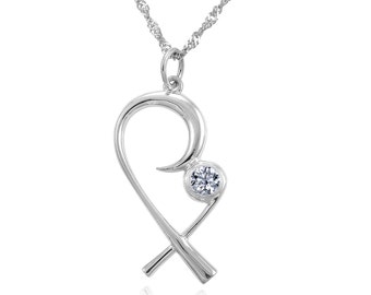 The Mommy-hanger met gesimuleerde diamant april-geboortesteen
