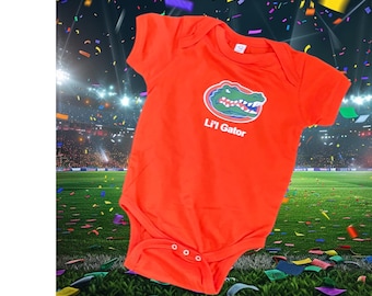Florida Gator Fan Baby Outfit.