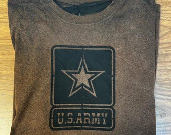 Bleachware (Silhouwear) ARMY Shirt.  Great Fathers's Day or Veteran Birthday Item