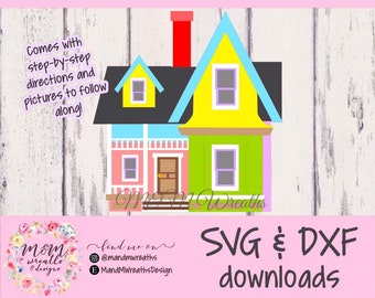 Adventure House SVG, Balloon House SVG, Colorful House SVG, House cut file