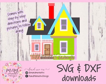 Adventure House SVG, Balloon House SVG, Colorful House SVG, House cut file