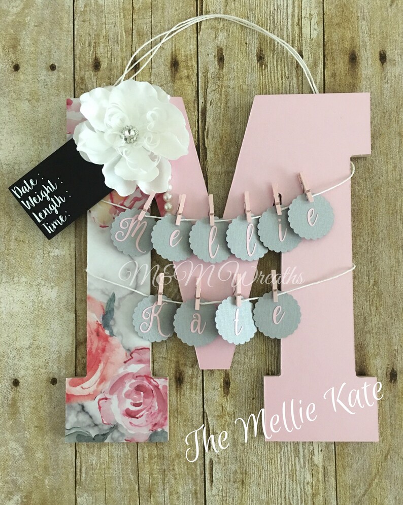 Hospital Door Hanger Baby Girl Door Hanger Kids Door Etsy