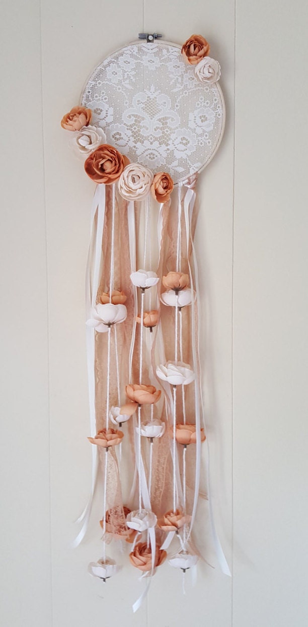 Lace and Flower Dream Catcher Boho/Bohemian Dream Catcher Etsy