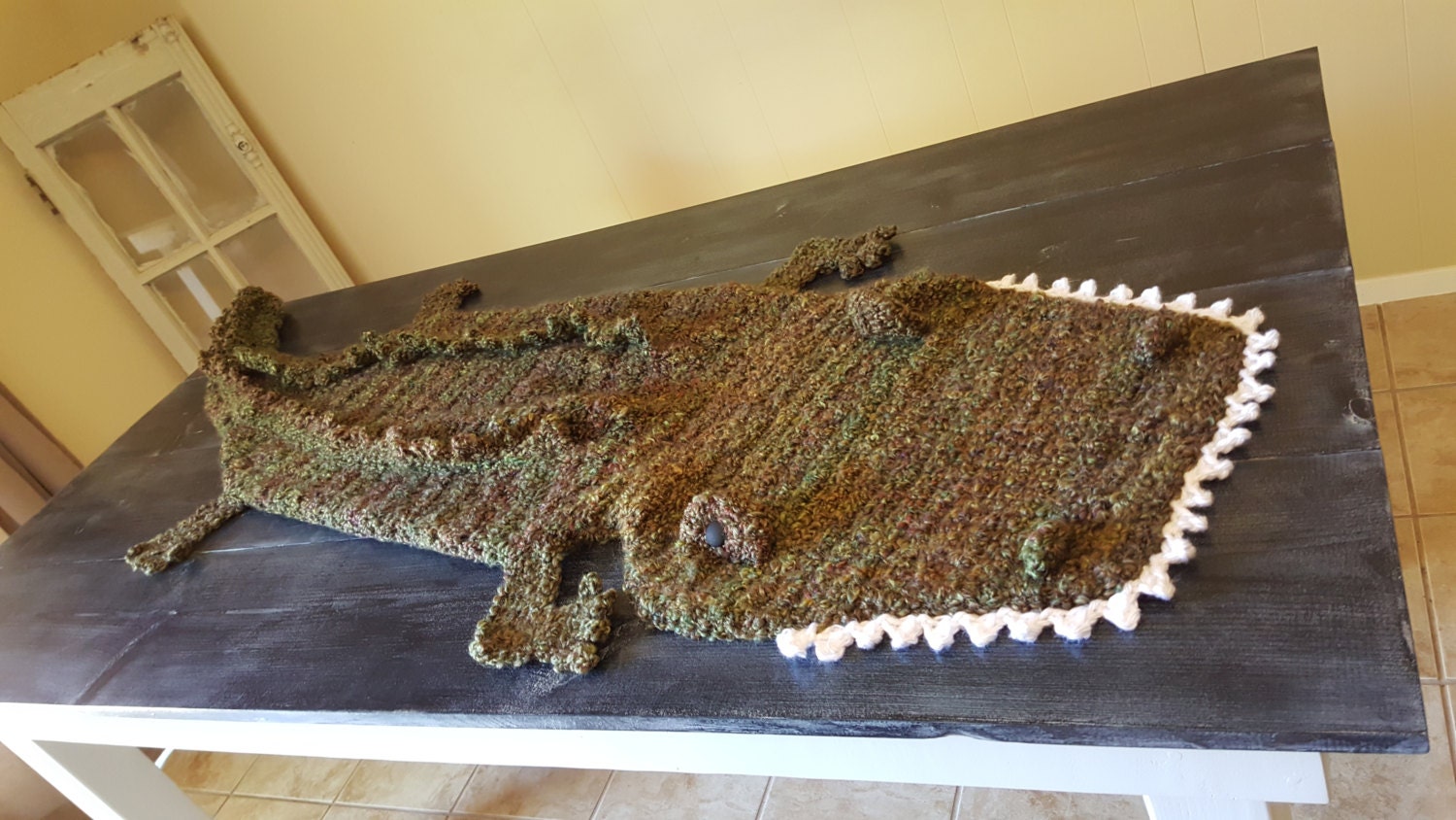 Paper Ponies: Crocheted Crocodile Stitch Rainbow Baby Blanket