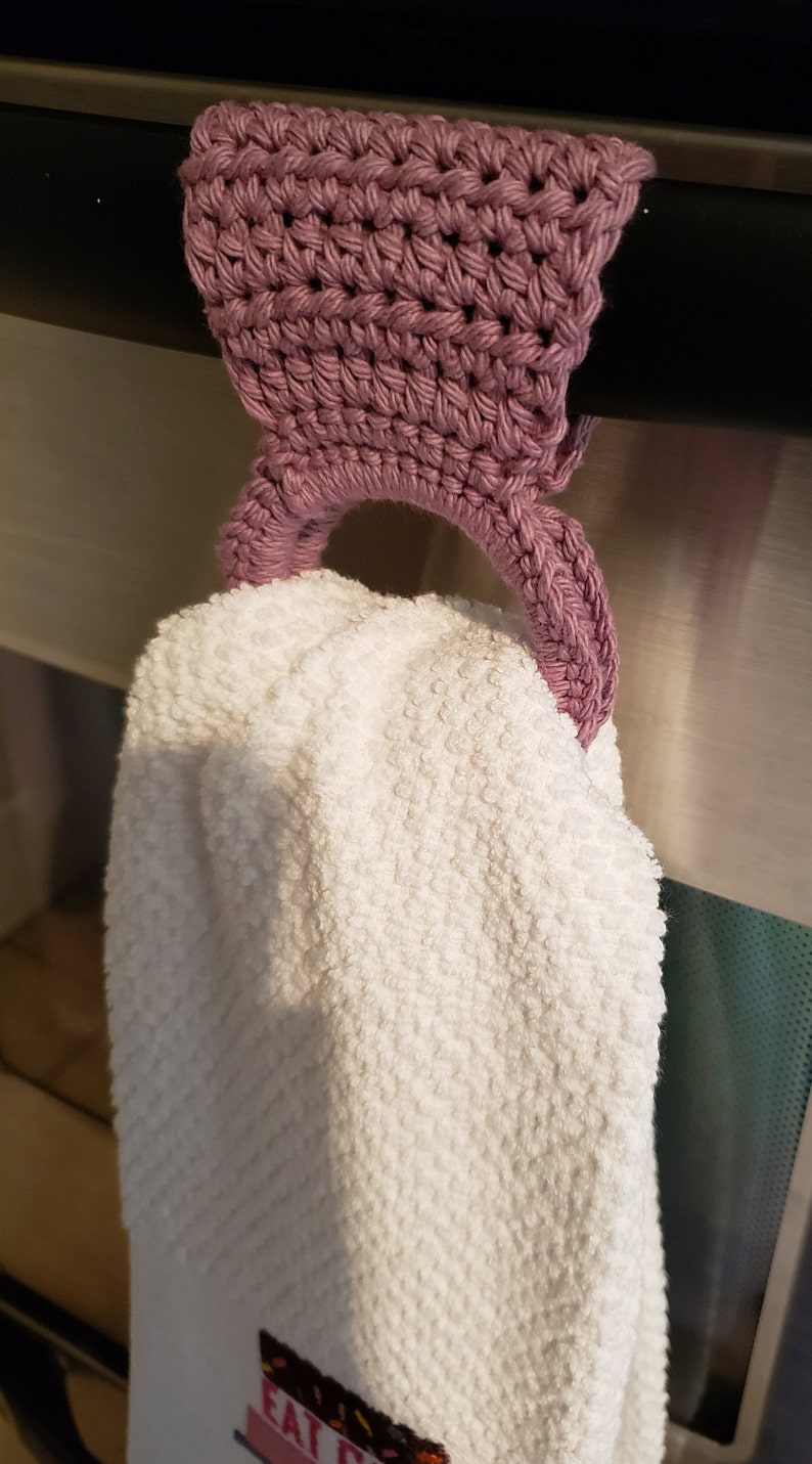 Towel Holder Oven Towel Holder Crochet Towel Grip Etsy