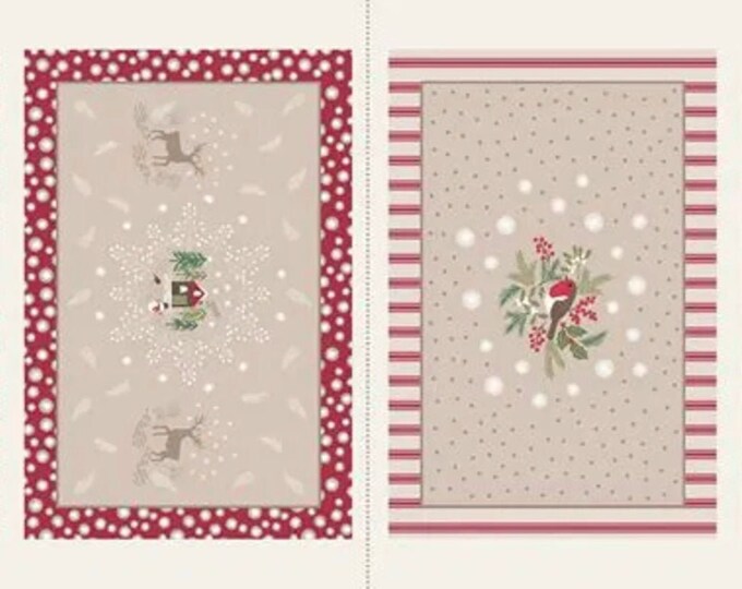 SALE Lewis & Irene Countryside Christmas Placemat 16" Panel C25 1