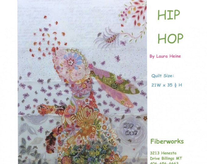 Hip Hop Rabbit Collage Quilt Pattern by Laura Heine for Fiberworks LHFWHIP