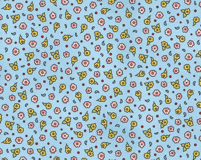 Forest Friends Tiny Calico Flowers Fabric // Maywood Studio 8187-B by the Half Yard