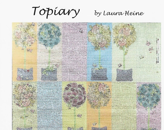 Topiary Collage Quilt Pattern by Laura Heine for Fiberworks FBWTOPIARY