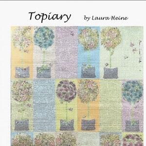 Topiary Collage Quilt Pattern by Laura Heine for Fiberworks FBWTOPIARY