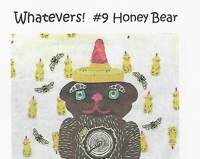 Whatevers Collage Pattern #9 Honey Bear by Laura Heine for Fiberworks FBWWHAT9