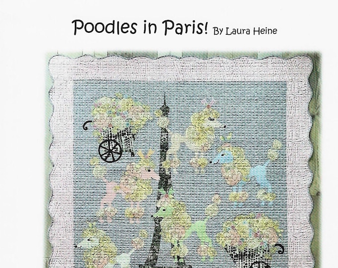 Poodles in Paris Collage Quilt Pattern by Laura Heine for Fiberworks FBWPOODLESINPARIS