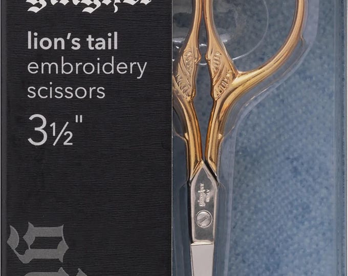 Gingher 3 1/2in Goldhandle Lion's Tail Embroidery Scissors 220480 // 01-005870 // G-LT