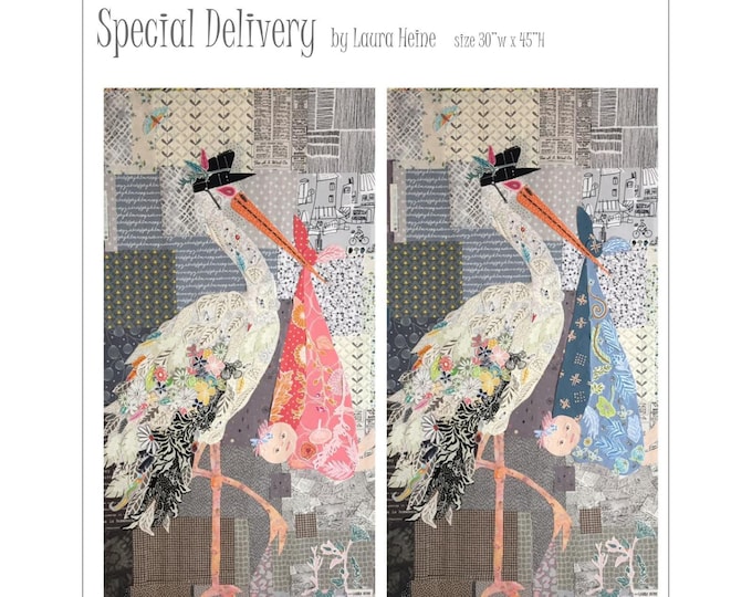 Special Delivery Collage Quilt Pattern by Laura Heine for Fiberworks FBWSD